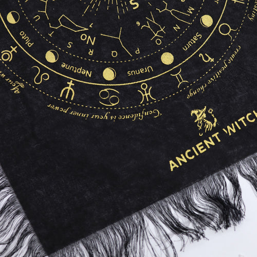 Ancient Witch – Telo Divinatorio per Pendolo “Occhio che Tutto Vede” Nero e Oro